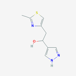 2-(2-Methyl-1,3-thiazol-4-yl)-1-(1H-pyrazol-4-yl)ethan-1-ol