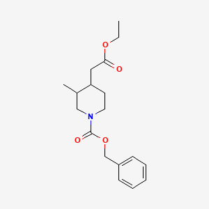 Benzyl 4-(2-ethoxy-2-oxoethyl)-3-methylpiperidine-1-carboxylate