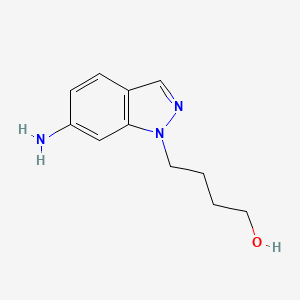 molecular formula C11H15N3O B13063864 4-(6-Amino-1H-indazol-1-YL)butan-1-OL 