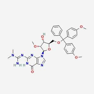 2-[9-[(2R,3R,4R,5R)-5-[[bis(4-methoxyphenyl)-phenylmethoxy]methyl]-4-hydroxy-3-methoxyoxolan-2-yl]-6-oxo-1H-purin-2-yl]-1,1-dimethylguanidine