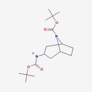 molecular formula C17H30N2O4 B13063892 N-Boc-3-N-Boc-Aminotropane 