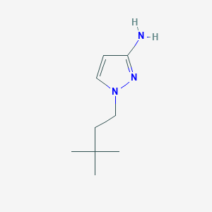 molecular formula C9H17N3 B13063900 1-(3,3-Dimethylbutyl)-1H-pyrazol-3-amine 