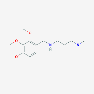 molecular formula C15H26N2O3 B1306391 N,N-Dimethyl-N'-(2,3,4-trimethoxy-benzyl)-propane-1,3-diamine CAS No. 626216-54-4