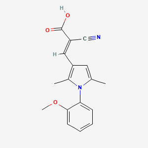 2-Cyano-3-[1-(2-methoxyphenyl)-2,5-dimethyl-1H-pyrrol-3-yl]prop-2-enoic acid