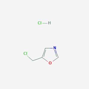 molecular formula C4H5Cl2NO B13063939 5-(Chloromethyl)oxazole Hydrochloride 