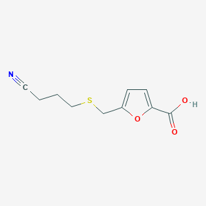 5-([(3-Cyanopropyl)sulfanyl]methyl)furan-2-carboxylicacid