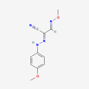 (E,2E)-2-(methoxyimino)-N-(4-methoxyphenyl)ethanecarbohydrazonoylcyanide