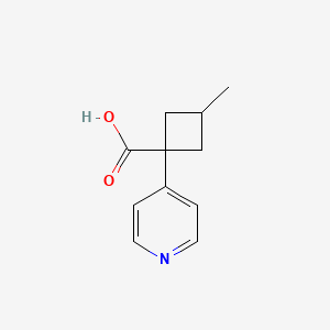 3-Methyl-1-(pyridin-4-yl)cyclobutane-1-carboxylic acid