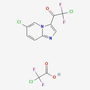 2-Chloro-1-{6-chloroimidazo[1,2-a]pyridin-3-yl}-2,2-difluoroethan-1-one;2-chloro-2,2-difluoroaceticacid