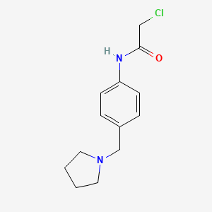 molecular formula C13H17ClN2O B1306403 2-氯-N-(4-吡咯烷-1-基甲基-苯基)-乙酰胺 CAS No. 842965-59-7