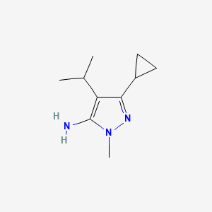 3-Cyclopropyl-1-methyl-4-(propan-2-yl)-1H-pyrazol-5-amine