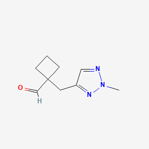 1-[(2-Methyl-2H-1,2,3-triazol-4-yl)methyl]cyclobutane-1-carbaldehyde