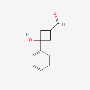 3-Hydroxy-3-phenylcyclobutane-1-carbaldehyde