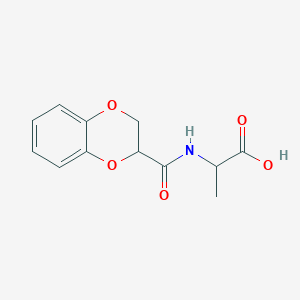 molecular formula C12H13NO5 B1306409 2-[(2,3-二氢-苯并[1,4]二氧杂环-2-甲酰基)-氨基]-丙酸 CAS No. 1008005-65-9