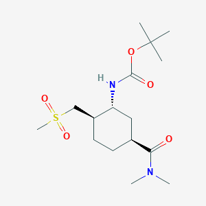 (1R,2r,4s)-2-[(tert-butoxycarbonyl)amino]-4-[(dimethylamino)carbonyl]cyclohexylmethanesulfonate