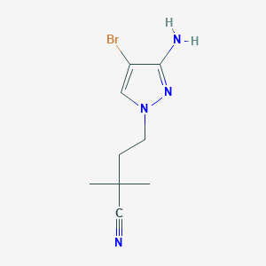 4-(3-Amino-4-bromo-1H-pyrazol-1-YL)-2,2-dimethylbutanenitrile