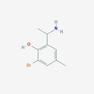 2-(1-Aminoethyl)-6-bromo-4-methylphenol