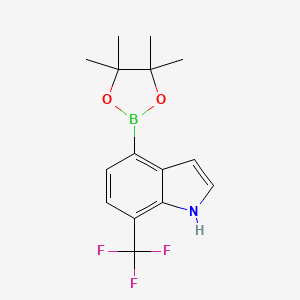 4-(Tetramethyl-1,3,2-dioxaborolan-2-yl)-7-(trifluoromethyl)-1H-indole