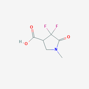 4,4-Difluoro-1-methyl-5-oxopyrrolidine-3-carboxylic acid