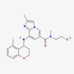 N-(2-hydroxyethyl)-N,2-dimethyl-8-[(5-methyl-3,4-dihydro-2H-chromen-4-yl)amino]imidazo[1,2-a]pyridine-6-carboxamide