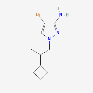 4-Bromo-1-(2-cyclobutylpropyl)-1H-pyrazol-3-amine