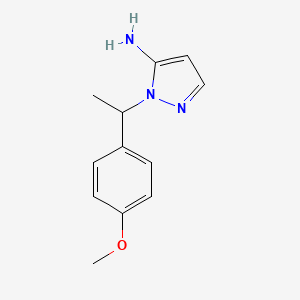 molecular formula C12H15N3O B1306436 2-[1-(4-Methoxy-phenyl)-ethyl]-2H-pyrazol-3-ylamine CAS No. 957483-12-4