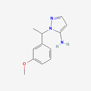 molecular formula C12H15N3O B1306437 2-[1-(3-Methoxy-phenyl)-ethyl]-2H-pyrazol-3-ylamine CAS No. 957313-19-8