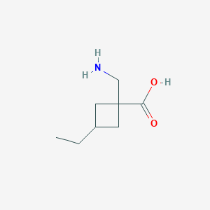 1-(Aminomethyl)-3-ethylcyclobutane-1-carboxylic acid