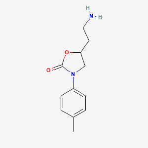 5-(2-Aminoethyl)-3-(4-methylphenyl)-1,3-oxazolidin-2-one