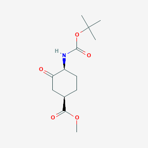 methyl (1R,4S)-4-[(2-methylpropan-2-yl)oxycarbonylamino]-3-oxocyclohexane-1-carboxylate