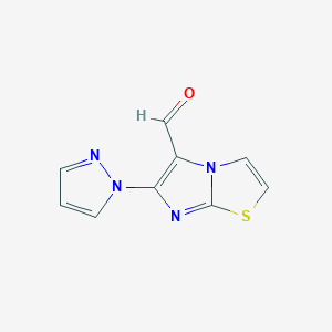 6-(1H-Pyrazol-1-YL)imidazo[2,1-B][1,3]thiazole-5-carbaldehyde