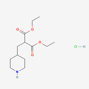 Diethyl 2-(piperidin-4-ylmethyl)malonate hcl