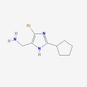 (4-Bromo-2-cyclopentyl-1H-imidazol-5-yl)methanamine