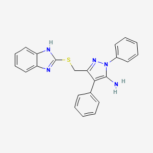 5-(1H-Benzoimidazol-2-ylsulfanylmethyl)-2,4-diphenyl-2H-pyrazol-3-ylamine