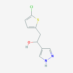 2-(5-Chlorothiophen-2-yl)-1-(1H-pyrazol-4-yl)ethan-1-ol