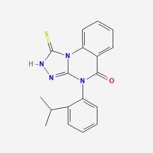 4-[2-(propan-2-yl)phenyl]-1-sulfanyl-4H,5H-[1,2,4]triazolo[4,3-a]quinazolin-5-one