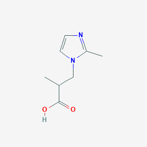 molecular formula C8H12N2O2 B1306472 2-甲基-3-(2-甲基-咪唑-1-基)-丙酸 CAS No. 696646-15-8