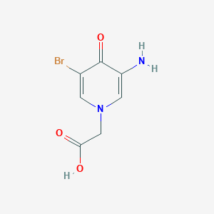 2-(3-Amino-5-bromo-4-oxo-1,4-dihydropyridin-1-yl)acetic acid