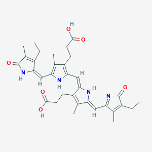 3-[(2E,5Z)-2-[[3-(2-carboxyethyl)-5-[(E)-(3-ethyl-4-methyl-5-oxopyrrol-2-ylidene)methyl]-4-methyl-1H-pyrrol-2-yl]methylidene]-5-[(4-ethyl-3-methyl-5-oxopyrrol-2-yl)methylidene]-4-methylpyrrol-3-yl]propanoic acid