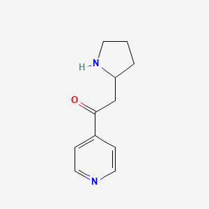 1-(Pyridin-4-yl)-2-(pyrrolidin-2-yl)ethan-1-one