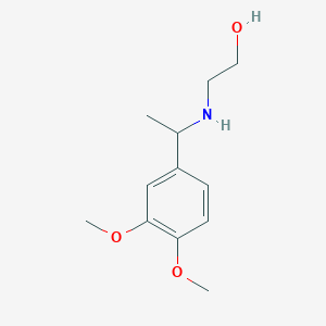 molecular formula C12H19NO3 B1306479 2-[1-(3,4-Dimethoxy-phenyl)-ethylamino]-ethanol CAS No. 380589-62-8