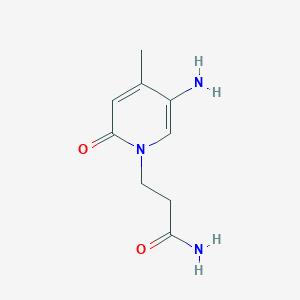 3-(5-Amino-4-methyl-2-oxo-1,2-dihydropyridin-1-yl)propanamide