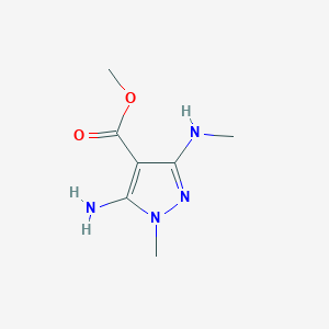 Methyl 5-amino-1-methyl-3-(methylamino)-1H-pyrazole-4-carboxylate