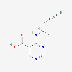 4-[(Pent-4-yn-2-yl)amino]pyrimidine-5-carboxylic acid