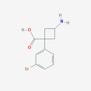 3-Amino-1-(3-bromophenyl)cyclobutane-1-carboxylic acid