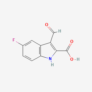 molecular formula C10H6FNO3 B1306494 5-氟-3-甲酰基-1H-吲哚-2-羧酸 CAS No. 726206-78-6