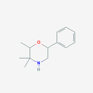 molecular formula C13H19NO B13064948 2,3,3-Trimethyl-6-phenylmorpholine 