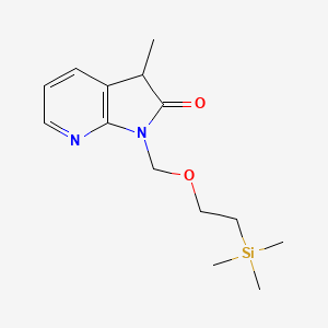 3-Methyl-1-{[2-(trimethylsilyl)ethoxy]methyl}-1H,2H,3H-pyrrolo[2,3-b]pyridin-2-one