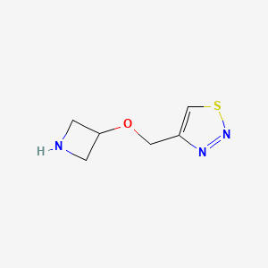 molecular formula C6H9N3OS B13064957 4-[(Azetidin-3-yloxy)methyl]-1,2,3-thiadiazole 