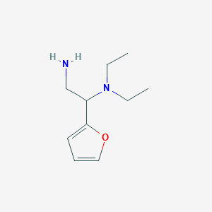 molecular formula C10H18N2O B1306498 N-[2-氨基-1-(2-呋喃基)乙基]-N,N-二乙胺 CAS No. 842971-89-5